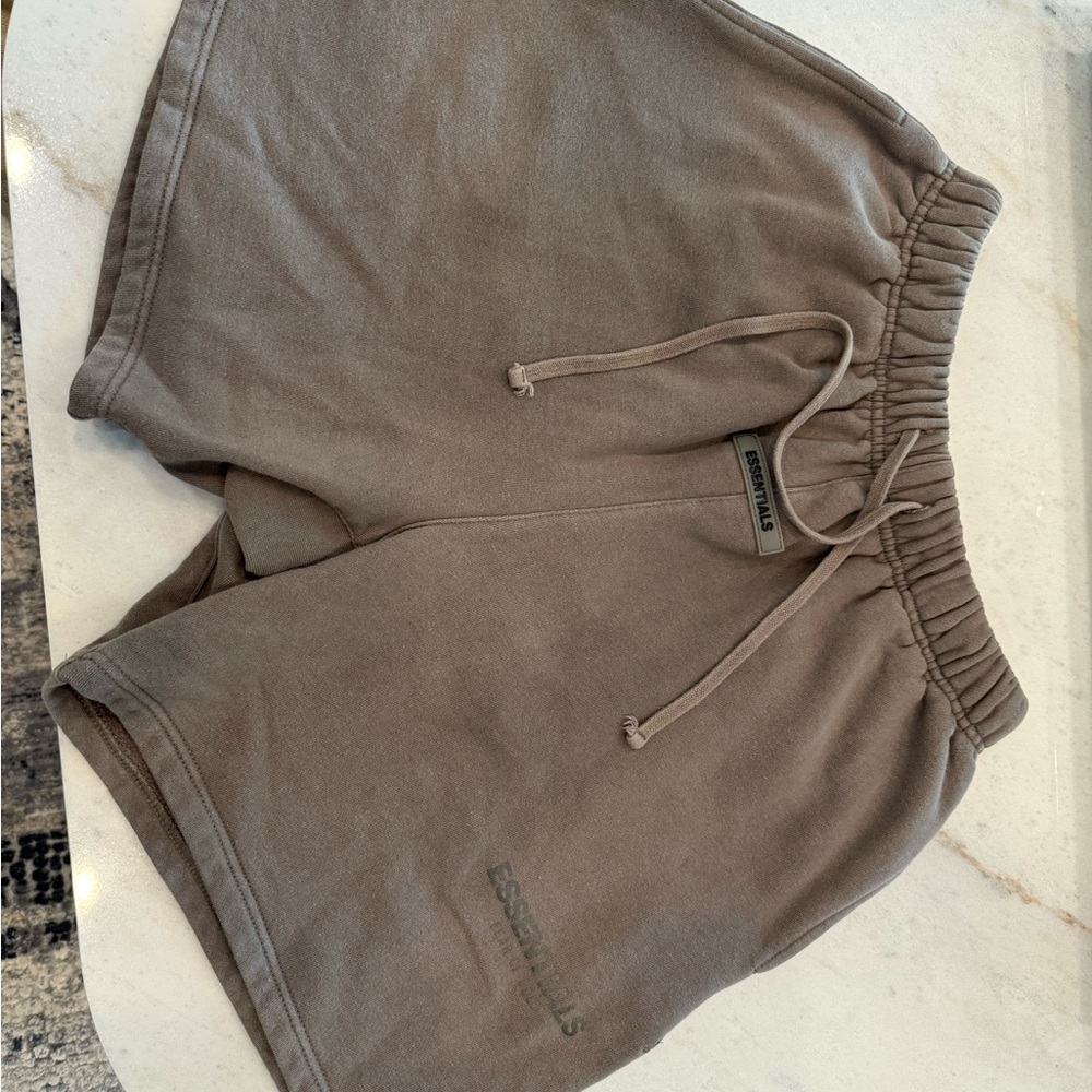 Fear of God Essentials Gray Fleece Shorts
